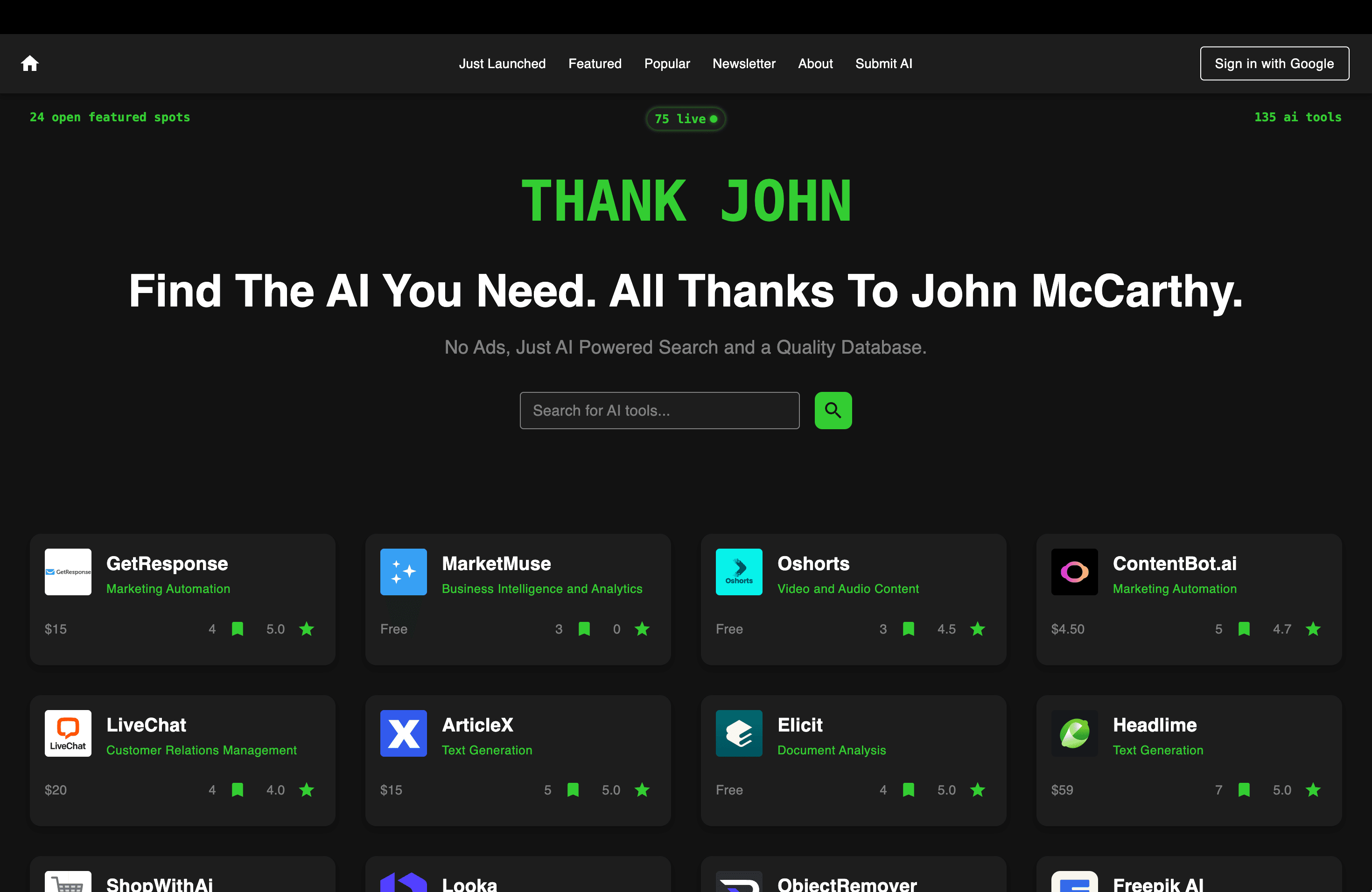 Thank John